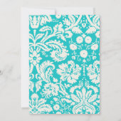 ティール(緑がかった色)ホース 招待状 (裏面)