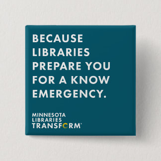 ティール(緑がかった色)ボタンを知りなさいので 缶バッジ