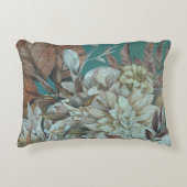 ティール(緑がかった色)ボホボタニカルズヴィンテージ遭難 アクセントクッション (正面)