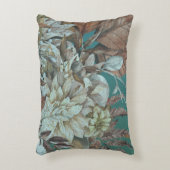 ティール(緑がかった色)ボホボタニカルズヴィンテージ遭難 アクセントクッション (正面(垂直))