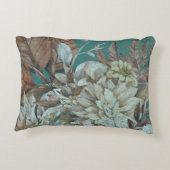 ティール(緑がかった色)ボホボタニカルズヴィンテージ遭難 アクセントクッション (裏面)