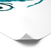 ティール（緑がかった色）ポスターの仮装 ポスター (角)