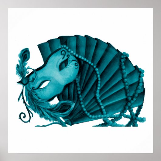 ティール（緑がかった色）ポスターの仮装 ポスター (正面)