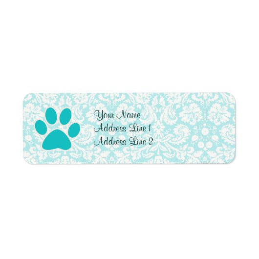 ティール（緑がかった色）ポープリント ラベル (正面)