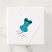 ティール（緑がかった色）マスカレードコルセットとハーレクインパターン フェイバータグ (インサイチュ)