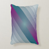 ティール(緑がかった色)マゼンタグレー三角形 アクセントクッション (正面(垂直))