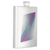 ティール(緑がかった色)マゼンタグレー三角形 フラスク (右)