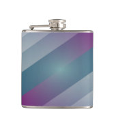 ティール（緑がかった色）マゼンタグレー三角形 フラスク (正面)