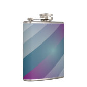 ティール（緑がかった色）マゼンタグレー三角形 フラスク (右)