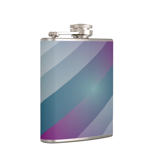 ティール（緑がかった色）マゼンタグレー三角形 フラスク (右)