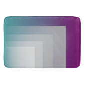 ティール（緑がかった色）マゼンタグレー バスマット (正面)
