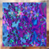 ティール（緑がかった色）、マゼンタ、青の多肉性セダムの花 ウィンドウサイン (シート2)