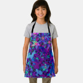 ティール（緑がかった色）、マゼンタ、青の多肉性セダムの花 エプロン (インサイチュ)