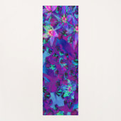 ティール(緑がかった色)、マゼンタ、青の多肉性セダムの花 ヨガマット (正面)