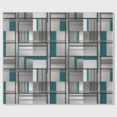 ティール（緑がかった色）マトリクスラッピング紙 ラッピングペーパー (フラット)