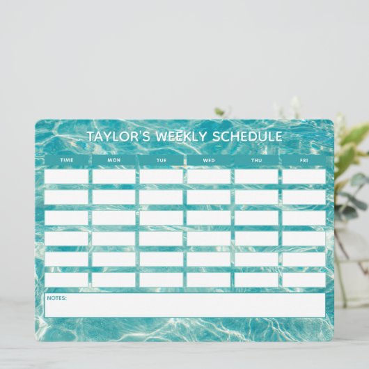 ティール（緑がかった色）マーブルウィークリー学校日程 (スタンド正面)