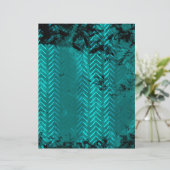 ティール（緑がかった色）マーブルシェブロンスクラップブック紙 (スタンド正面)