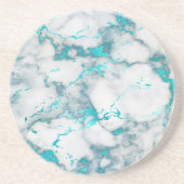 ティール(緑がかった色)マーブル コースター (正面)