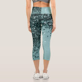 ティール(緑がかった色)マーメイド海グリッター#4 (フェイクグリッター) #art カプリレギンス (裏面)