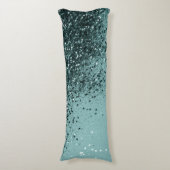 ティール(緑がかった色)マーメイド海グリッター#4 (フェイクグリッター) #art ボディピロー (正面縦)