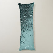 ティール(緑がかった色)マーメイド海グリッター#4 (フェイクグリッター) #art ボディピロー (裏面 (縦))