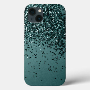 ティール(緑がかった色)マーメイド海グリッター#5 (フェイクグリッター) #art iPhone 13ケース