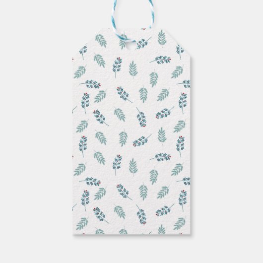 ティール（緑がかった色）ミスタントリーメリークリスマスギフトラベル ギフトタグ (裏面)