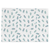 ティール（緑がかった色）ミストレトーホリデイ ラージペーパーバッグ (裏面)