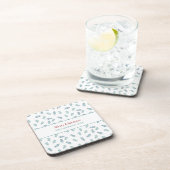 ティール(緑がかった色)ミストレトーメリークリスマス コースター (右側)