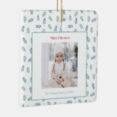 ティール(緑がかった色)ミストレートーホリデーオーナメント セラミックオーナメント (右)