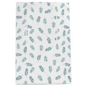 ティール（緑がかった色）ミストレートーホリデーミディアム抱き枕 ミディアムペーパーバッグ (正面)