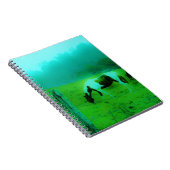 ティール(緑がかった色)ミストレ絵を描ト色ポニー馬 ノートブック (右側)