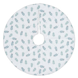 ティール（緑がかった色）ミニマルなミストレトークリスマスツリースカート フリース ツリースカート