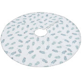 ティール(緑がかった色)ミニマルなミストレトークリスマスツリースカート フリース ツリースカート (アングル)