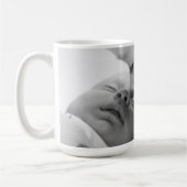 ティール(緑がかった色)ミニマル写真母の日コーヒーマグ コーヒーマグカップ (左)