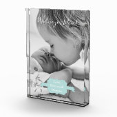 ティール（緑がかった色）ミニマル母の日フォトブロック フォトブロック (右)