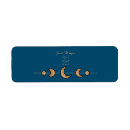 ティール（緑がかった色）ムーン住所 シール