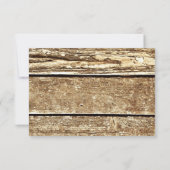 ティール(緑がかった色)メイソンジャール素朴バーンウッドウェディングRSVPカード 出欠カード (裏面)