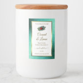 ティール(緑がかった色)メタルグリッターホワイトプロダクトラベルラディバグ フードラベル (正面)