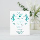 ティール(緑がかった色)メニュ結婚ーSeahorse's -ビーチ 航海の (スタンド正面)