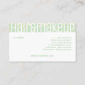 ティール(緑がかった色)モダンアクアミントグリーンエレガントグリッターグラム 名刺 (裏面)