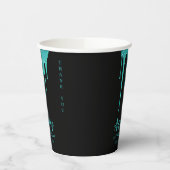 ティール（緑がかった色）モダングリッタードリップススイーツ16誕生日 紙コップ (左)