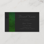 ティール(緑がかった色)モダングリーングラディエント暗灰色(モノグラム付) 名刺 (裏面)