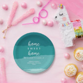 ティール(緑がかった色)モダンニューエレガントホーム引っ越し祝いパーティーパーティー ペーパープレート (パーティー)