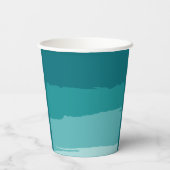 ティール（緑がかった色）モダンニューエレガントホーム引っ越し祝いパーティーパーティー 紙コップ (裏面)