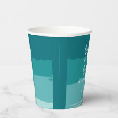 ティール（緑がかった色）モダンニューエレガントホーム引っ越し祝いパーティーパーティー 紙コップ (右)