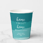 ティール（緑がかった色）モダンニューエレガントホーム引っ越し祝いパーティーパーティー 紙コップ (正面)