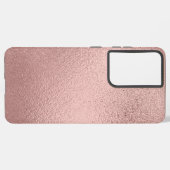 ティール（緑がかった色）モダン金ゴールドピンクサムスンギャラクシーS21ウルトラ SAMSUNG GALAXYケース (左側面)