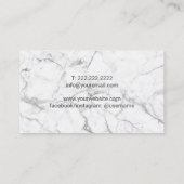 ティール（緑がかった色）&モダン金ゴールドマンダラフラワースパサロン 名刺 (裏面)