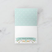 ティール(緑がかった色)モノグラムのアクアホースシューウェスタンサンキュー サンキューカード (内部)